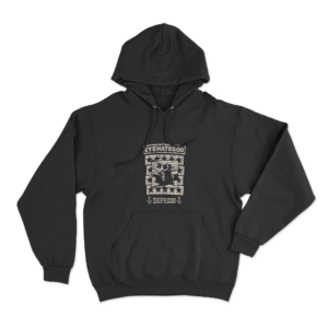 Distressed Image Hoodie Black