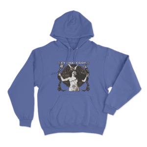 Stained Figure Hoodie Blue
