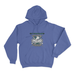 Textual Symbols Hoodie Blue